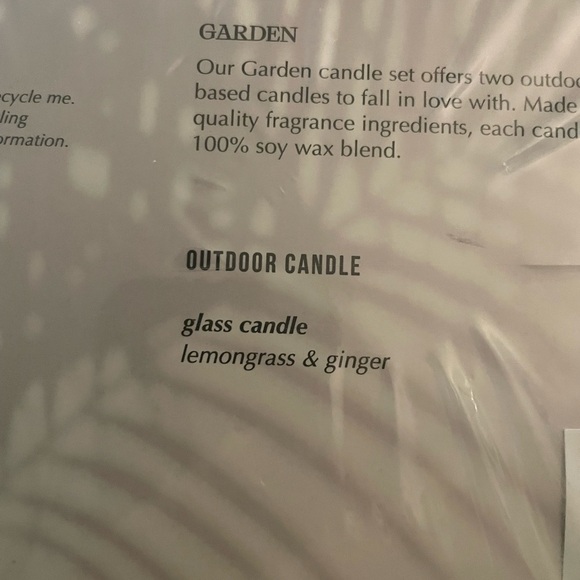 Outdoor Candles, Large Candlefor Home Patio Lemongrass & Ginger 17.6oz - Picture 3 of 3